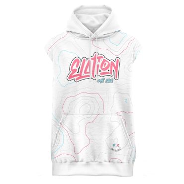 Alternative view of Elation Topographic - Pro Sleeveless Hoodie