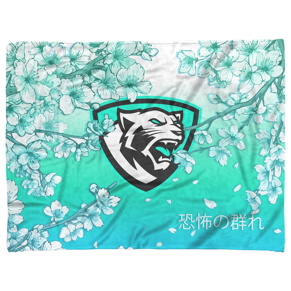 White Leopard Sakura - Fleece Blanket - Image 2