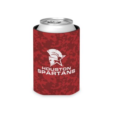 Alternative view of Houston Spartans WhiteRed - Coozie Can Cooler