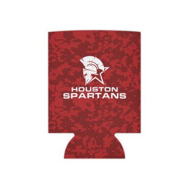 Houston Spartans WhiteRed - Coozie Can Cooler
