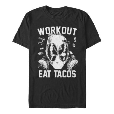 Deadpool Workout Eat Tacos Tee