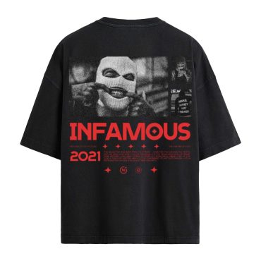 Alternative view of Infamous Outlaws - Oversized Boxy Tee
