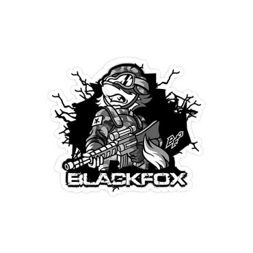 Alternative view of Blackfox - Die-Cut Stickers