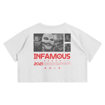 Alternative view of Infamous Outlaws - Womens Crop Tee