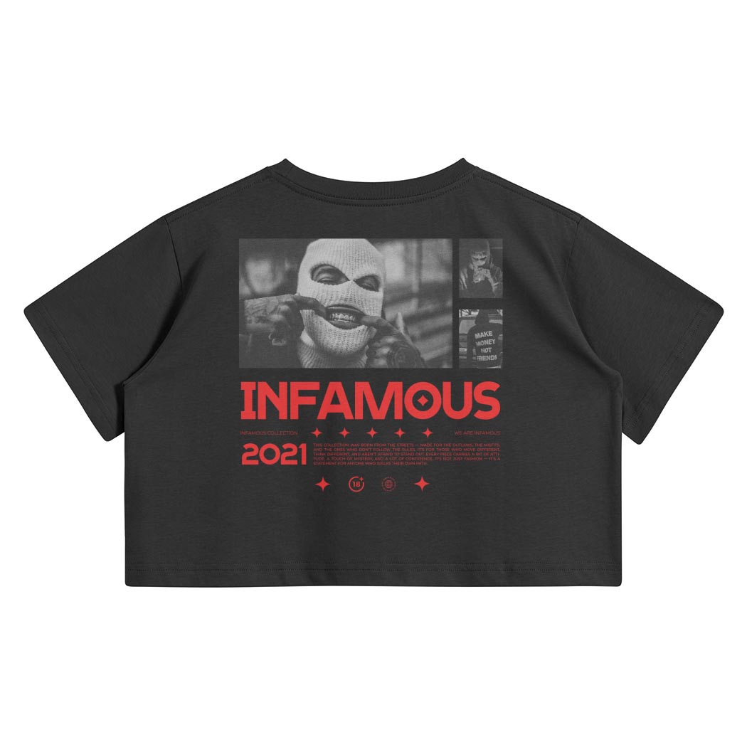 Infamous Outlaws - Womens Crop Tee - Image 4