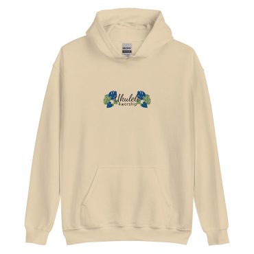 Alternative view of Ukulele 4 Worship - Embroidered Pullover Hoodie
