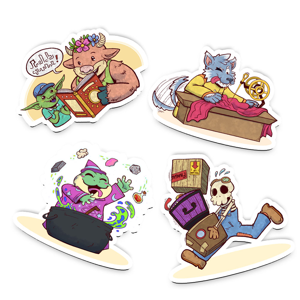 Mythic Merchants - Fridge Magnets