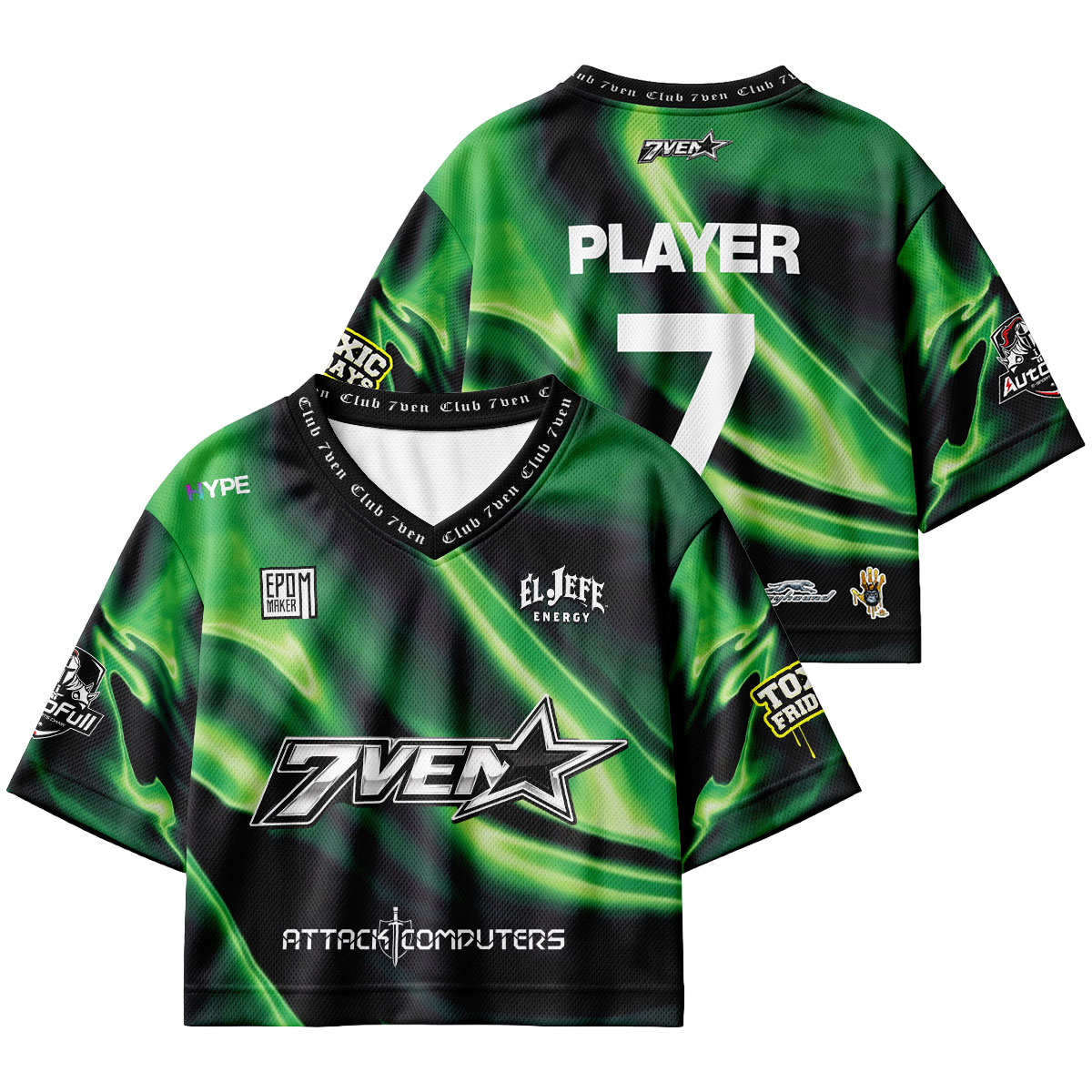 7VEN - Pro Womens Crop V-Neck Jersey - Image 2