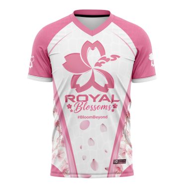 Royal Blossoms - Core V-Neck Jersey