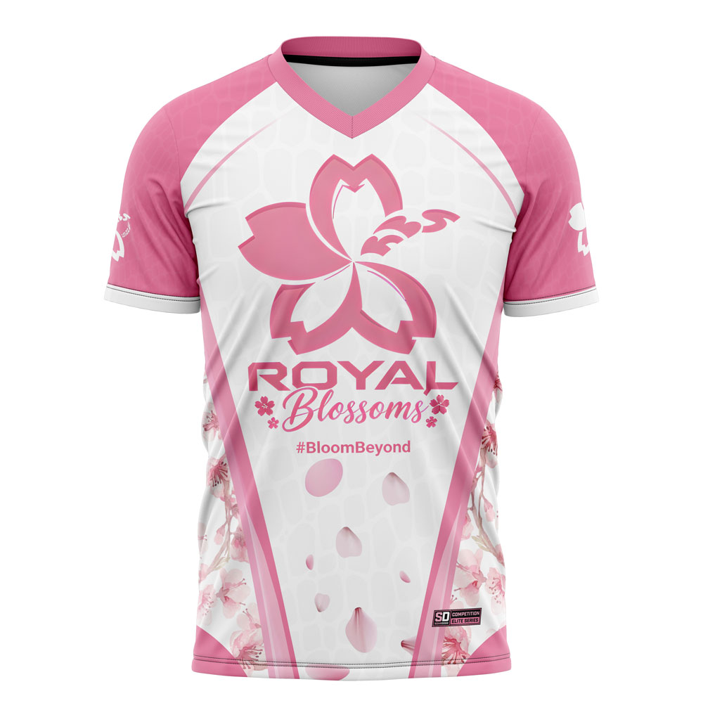 Royal Blossoms - Core V-Neck Jersey