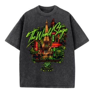 7VEN EWC 2026 Paris Lights - Oversized Snow Wash Tee