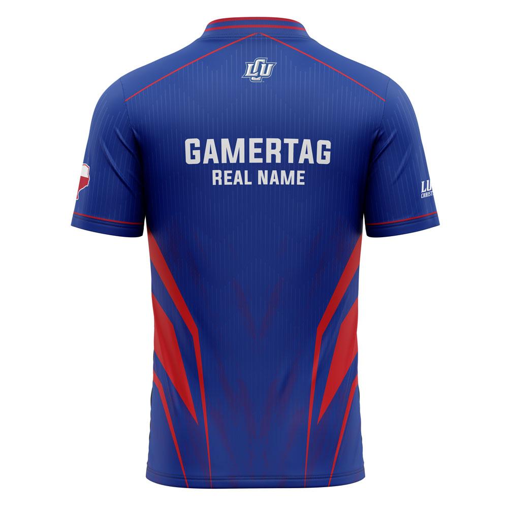 LCU Esports Blue - Elite Dual Crossover V-Neck Jersey - Image 3