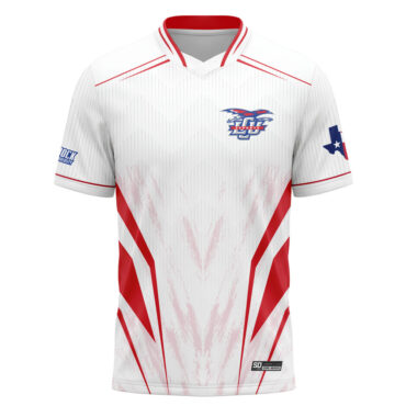 LCU Esports White - Elite Dual Crossover V-Neck Jersey